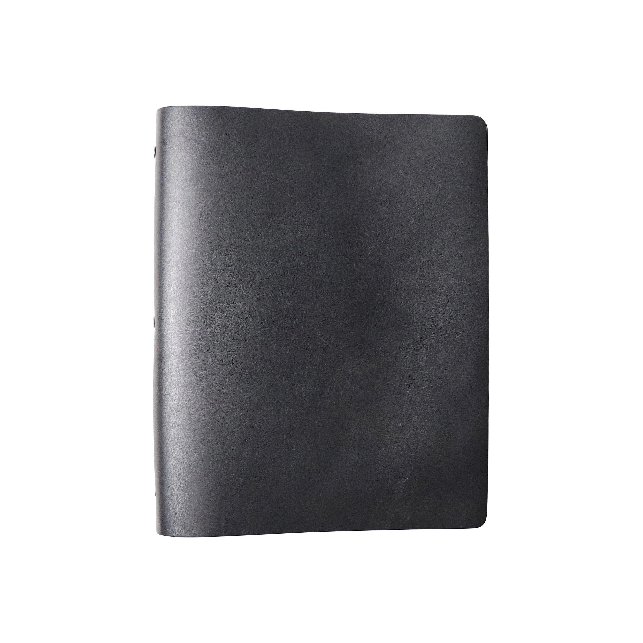 30-Ring Leather Binder / Black