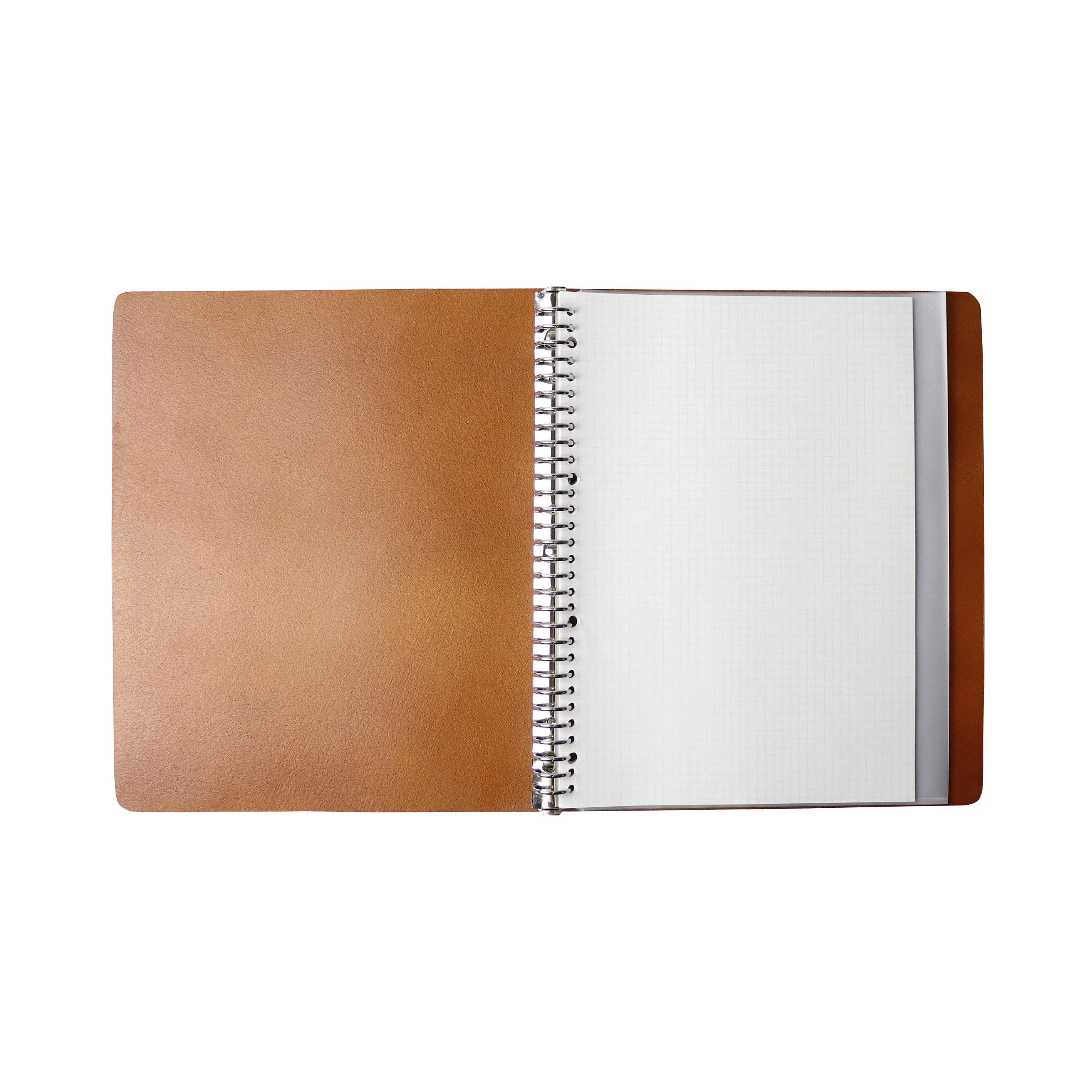 30-Ring Leather Binder / Brown