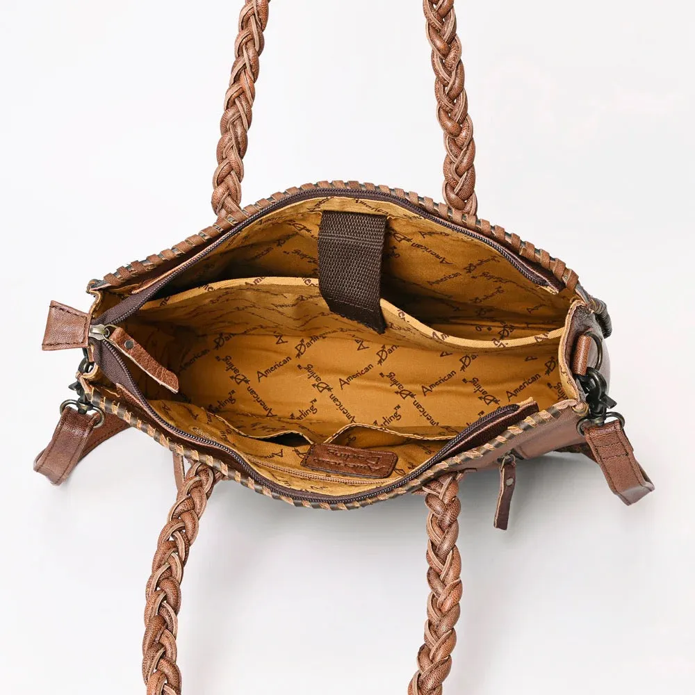 American Darling Western Hand Tooled Leather Laptop Work Tote
