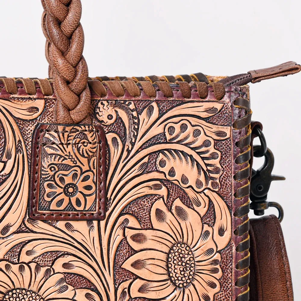 American Darling Western Hand Tooled Leather Laptop Work Tote