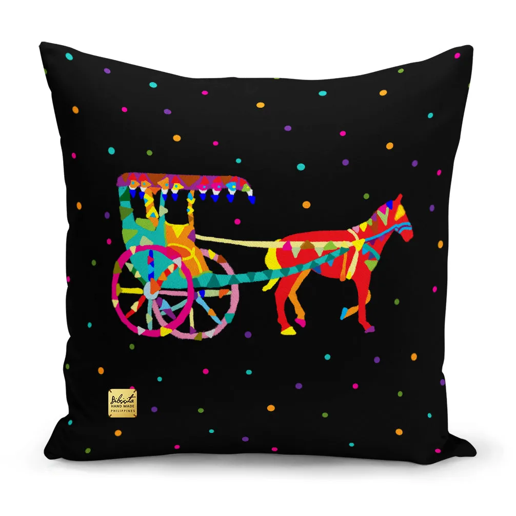 Bibsisita Pillow Case Square 20x20 - Kalesa Black - Dotted
