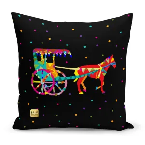 Bibsisita Pillow Case Square 20x20 - Kalesa Black - Dotted