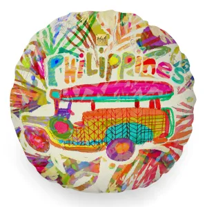 Bibsisita Pillow Round with Filler - Jeepney - Brown