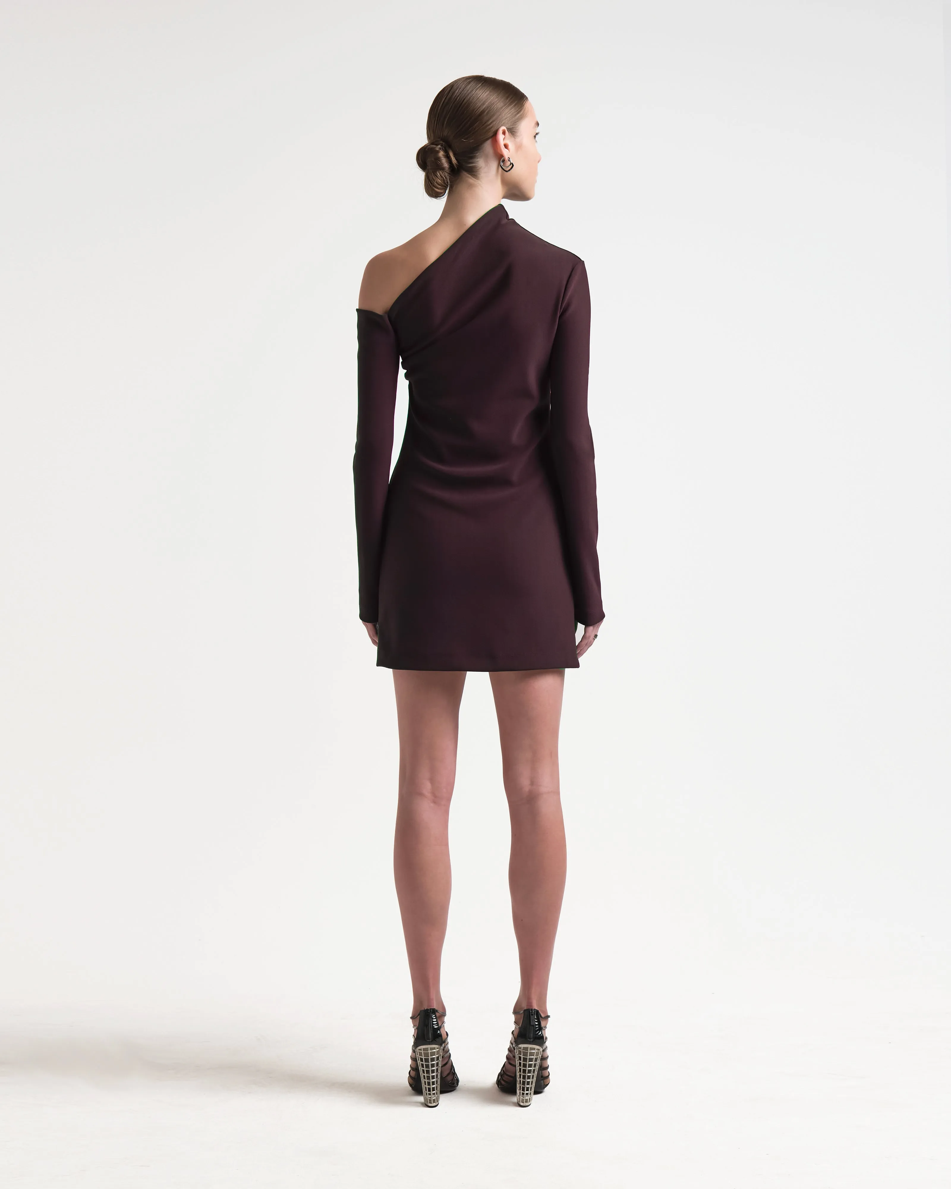 BONDED DRESS - MERLOT