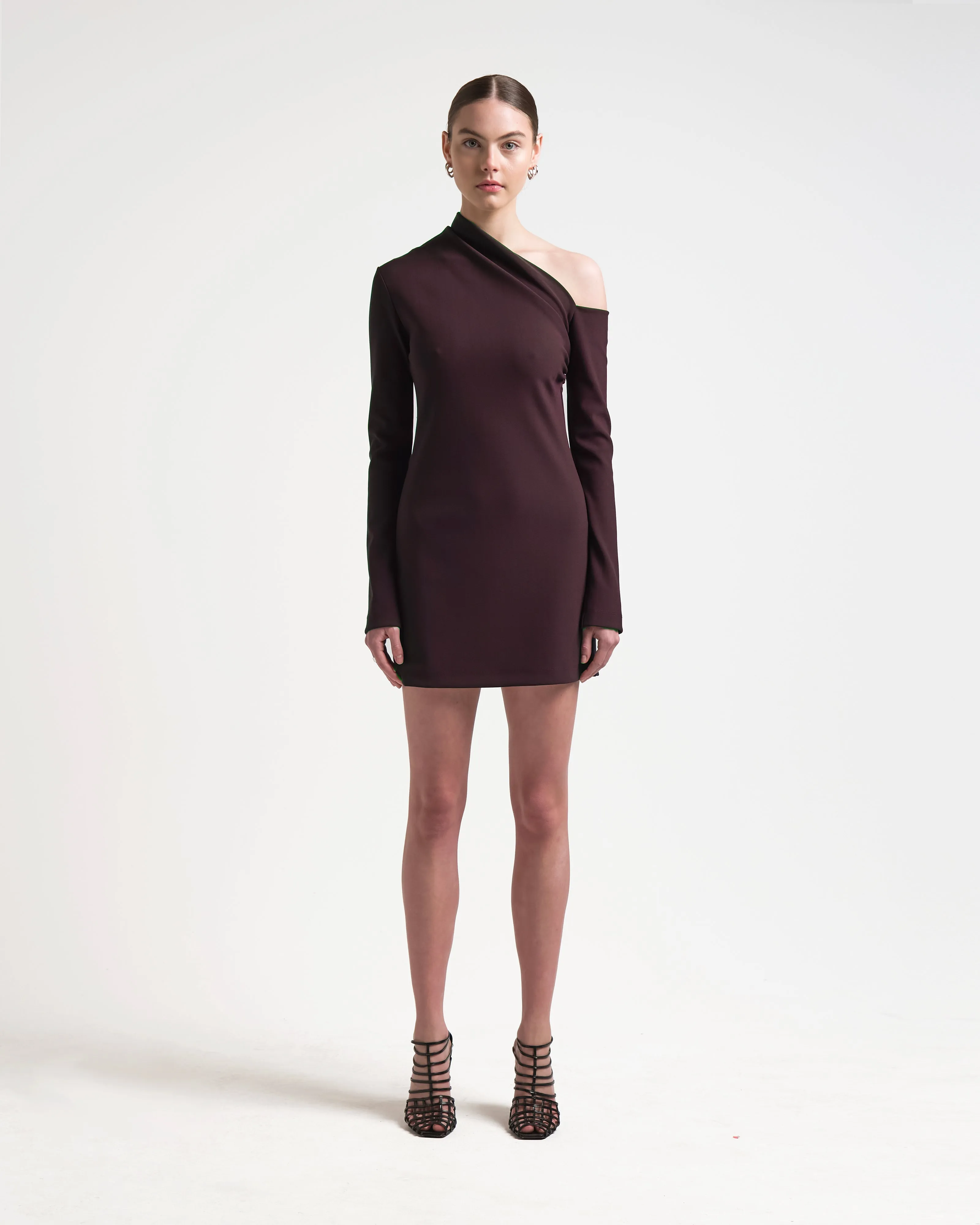 BONDED DRESS - MERLOT