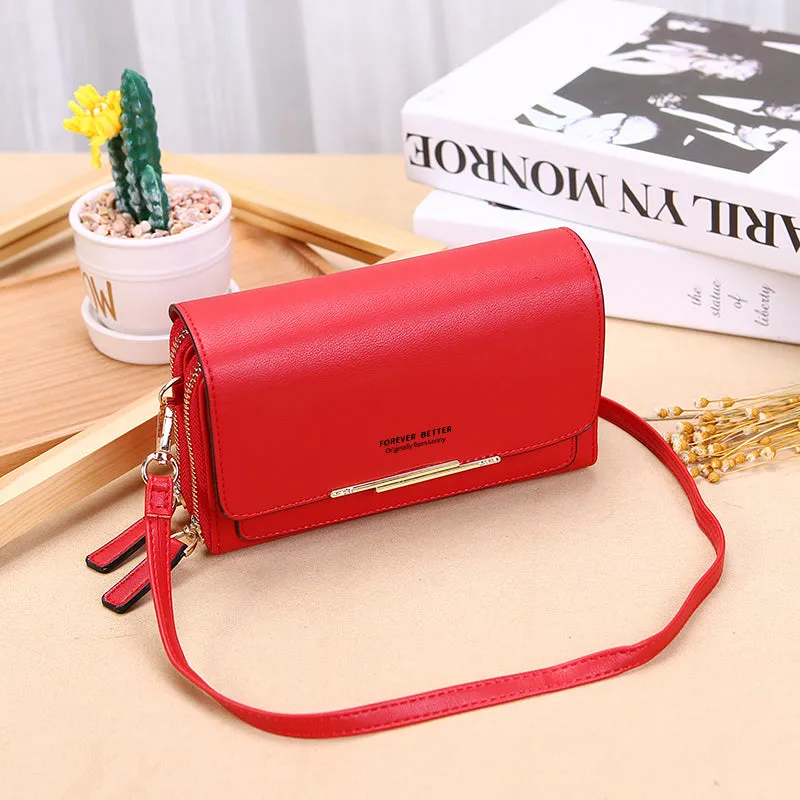 Leather Coin Purse Medium Size Women Clutch Purse