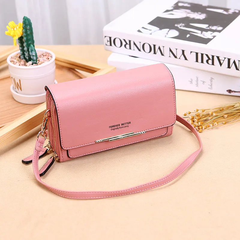 Leather Coin Purse Medium Size Women Clutch Purse