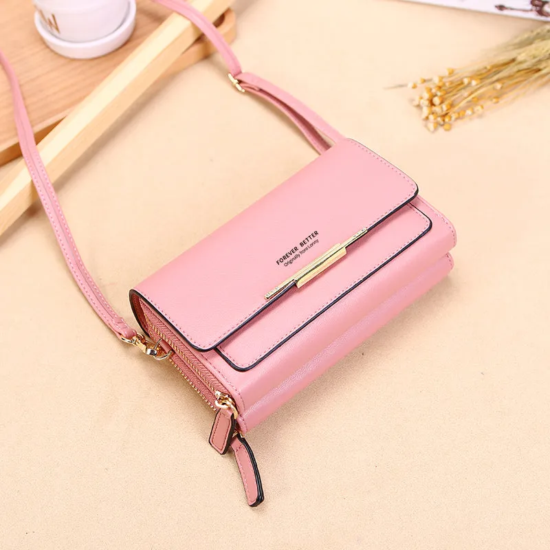 Leather Coin Purse Medium Size Women Clutch Purse
