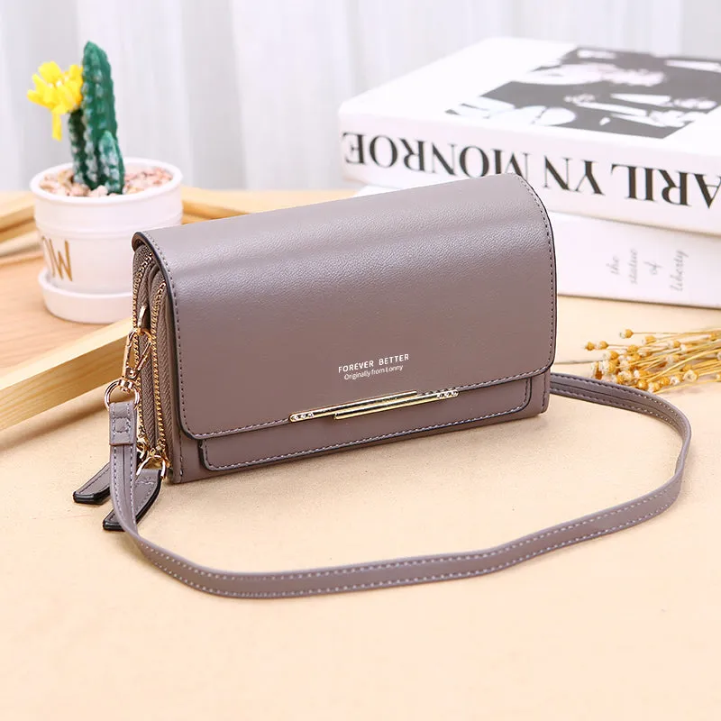 Leather Coin Purse Medium Size Women Clutch Purse
