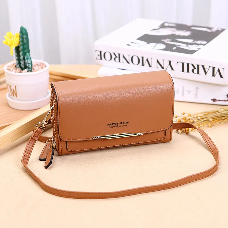 Leather Coin Purse Medium Size Women Clutch Purse