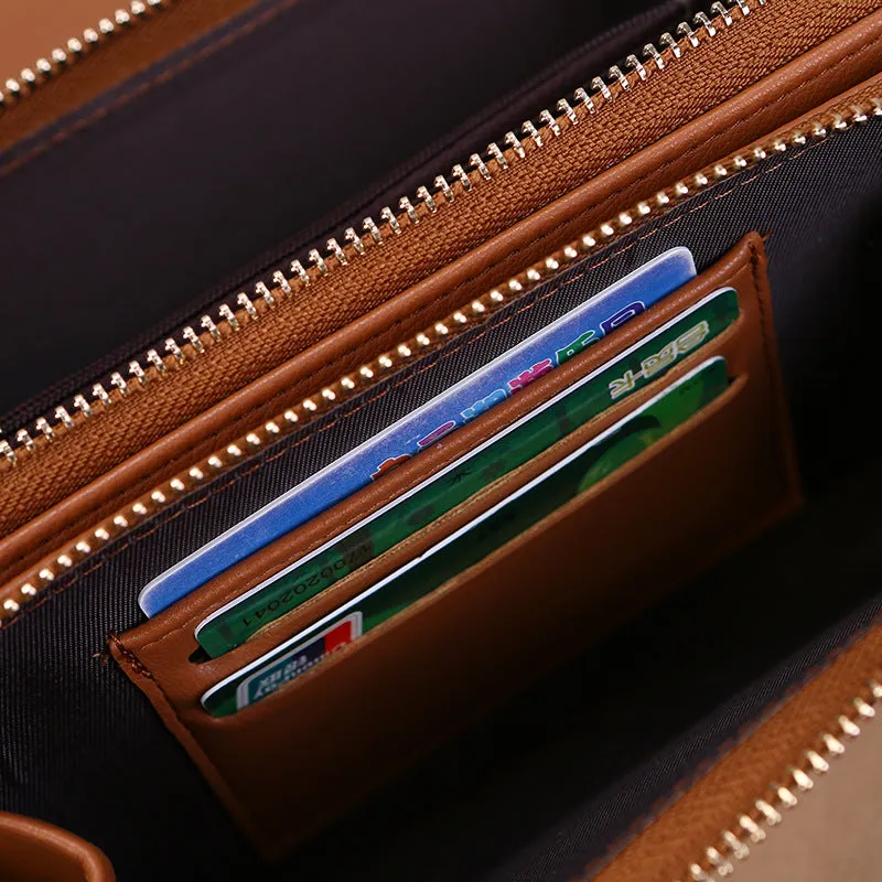 Leather Coin Purse Medium Size Women Clutch Purse