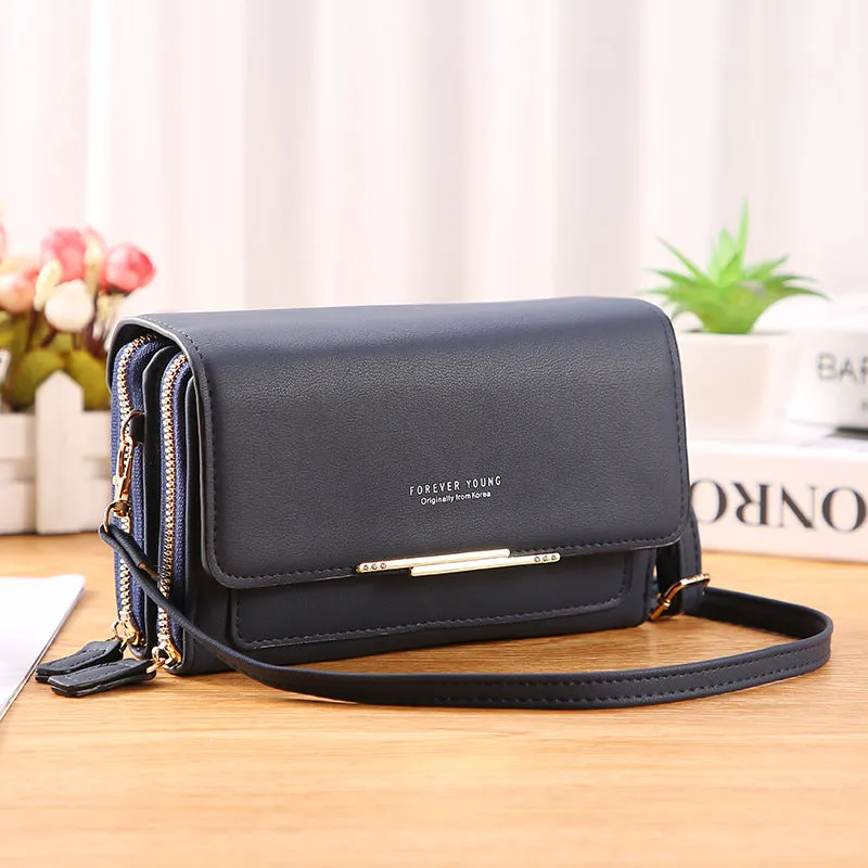 Leather Coin Purse Medium Size Women Clutch Purse