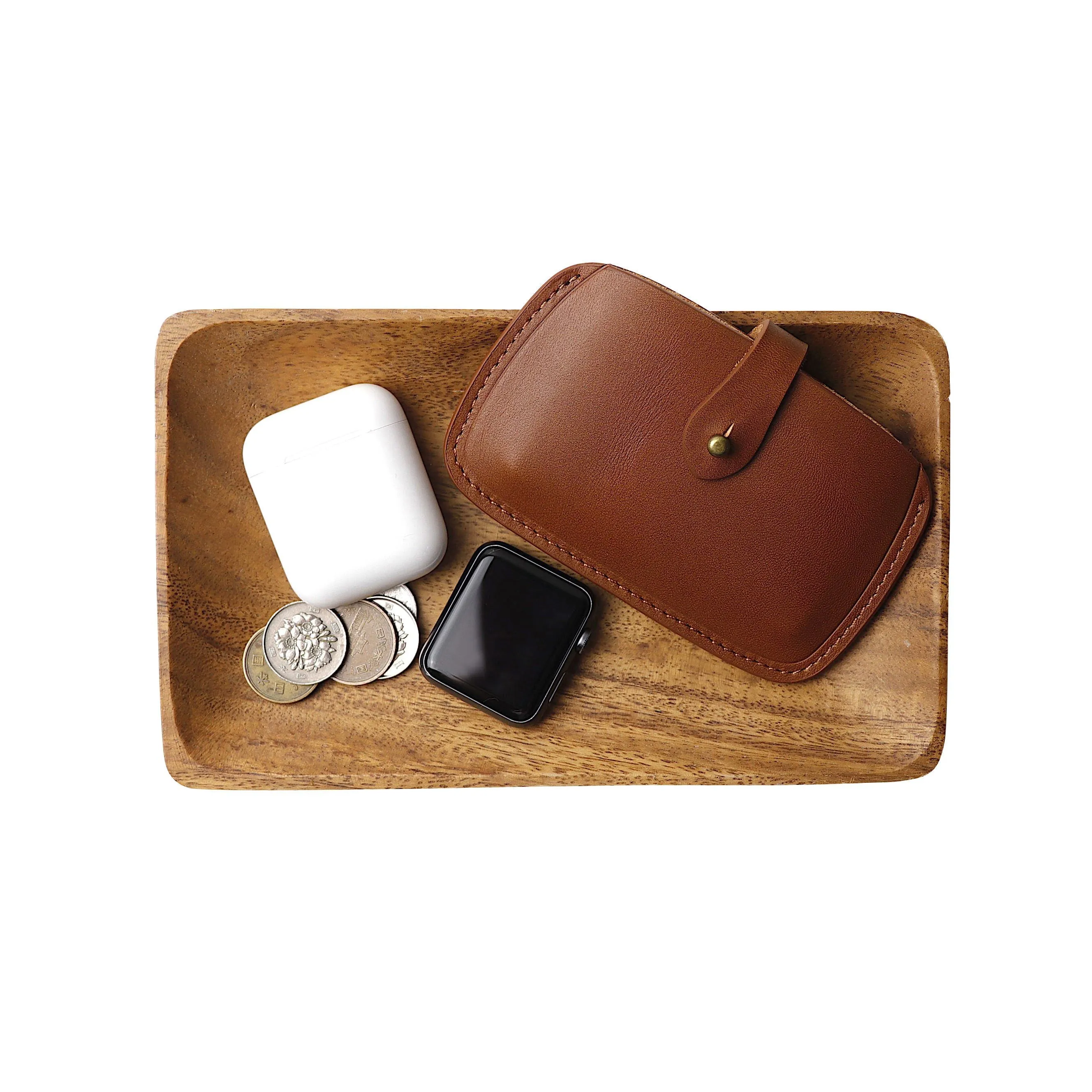 Leather Slim Card Case / Brown