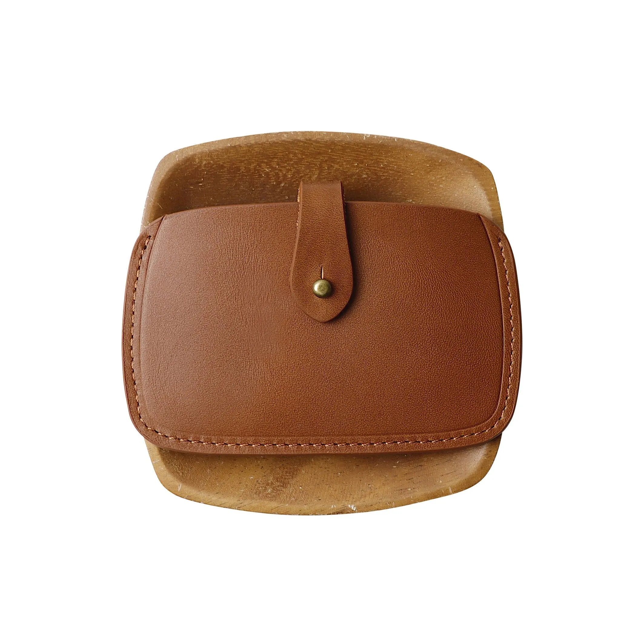 Leather Slim Card Case / Brown