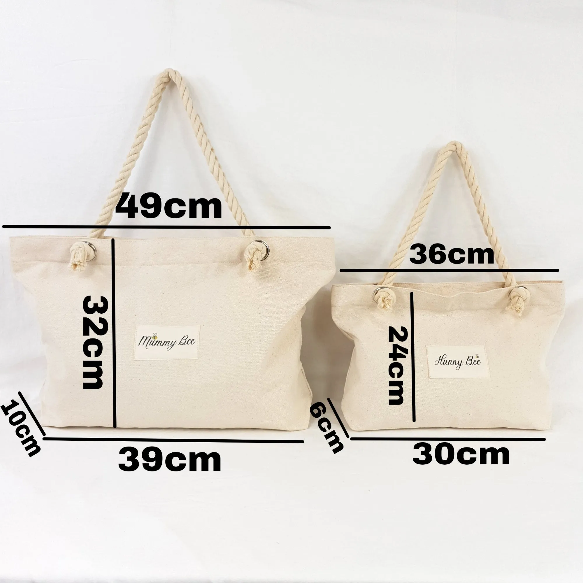 Mother and Daughter Matching Tote Bags